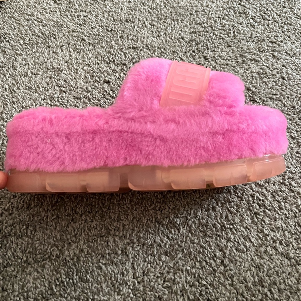 UGG Fluffita Clear Pink Slides